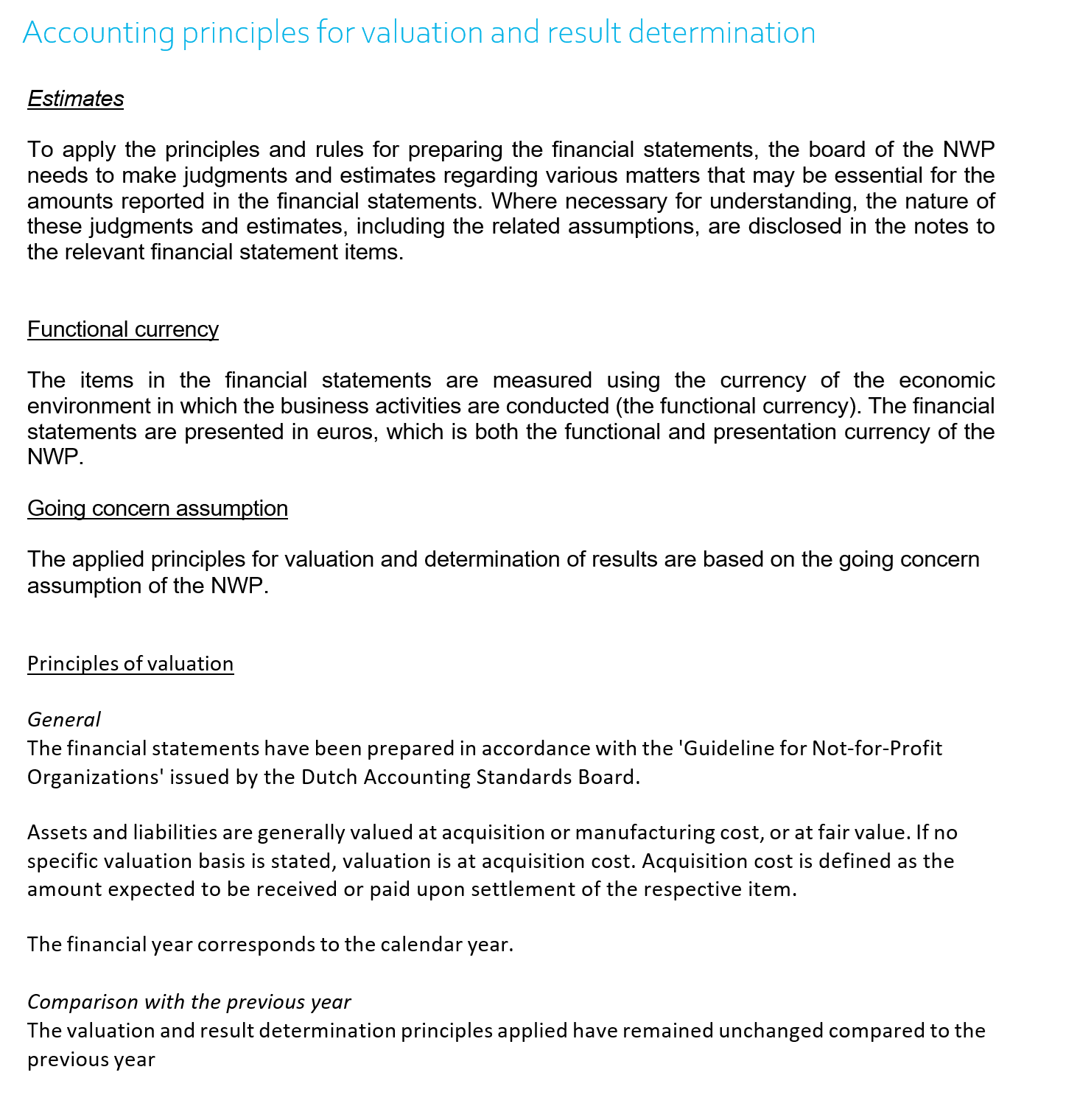 Accounting principles